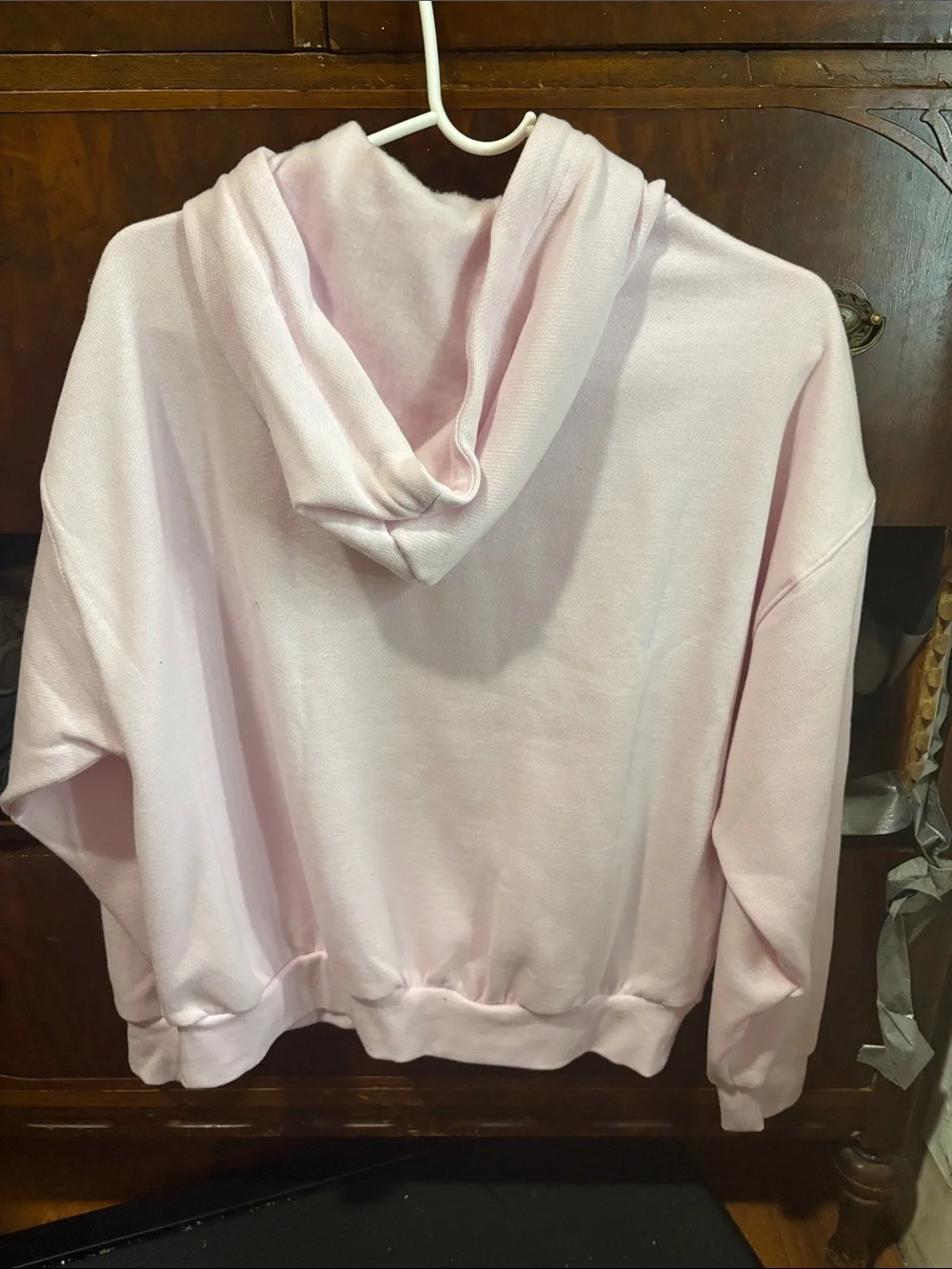 PINK Victoria's Secret Light Pink Half-Zip Hooded Sweatshirt